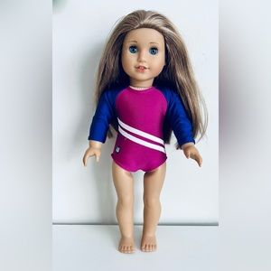 American Girl doll McKenna blue eyes gymnastic leotard 18” girl of the year